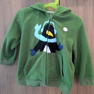 💟10/20$ Joe Fresh Kids Green Hoodie with Penguin Design